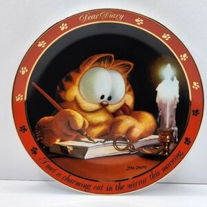 Jim Davis Dear Diary Series The Charming Cat The Garfield Collector Plate E1253